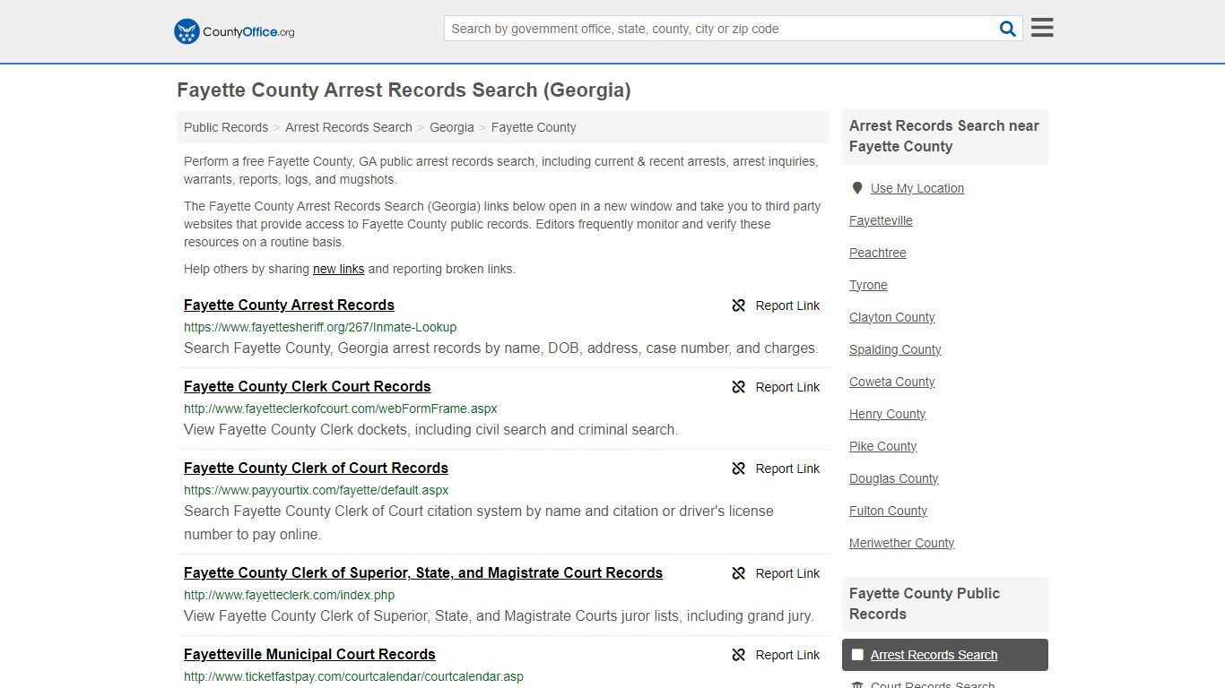 Arrest Records Search - Fayette County, GA (Arrests & Mugshots)